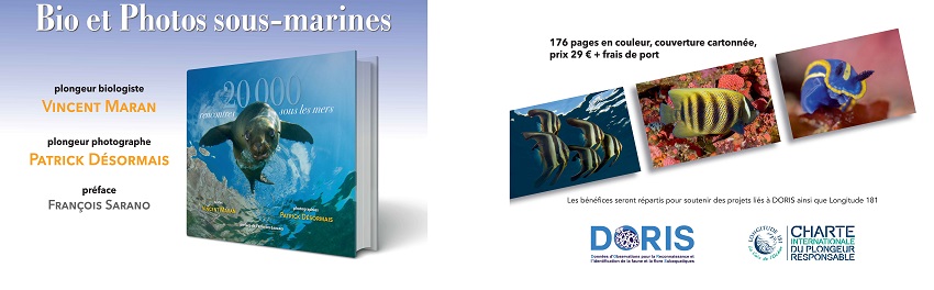 “20 000 rencontres sous les mers”, un livre au bénéfice de DORIS et LONGITUDE 181