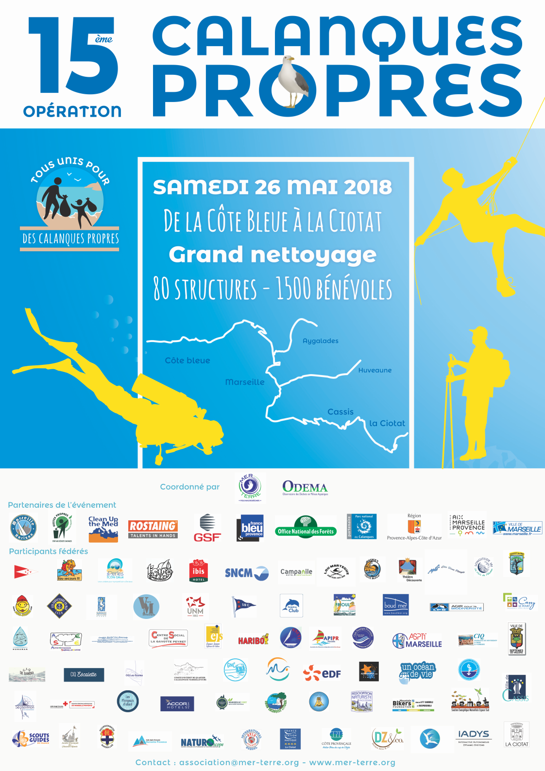 Affiche avec tous les logos Calanques Propres  Page