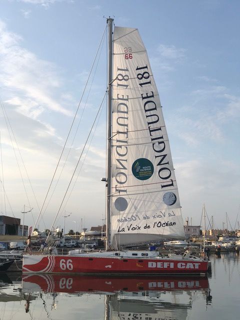 la voile Longitude 181 est hissée