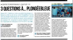 Plongee bleue dans plongez de septembre