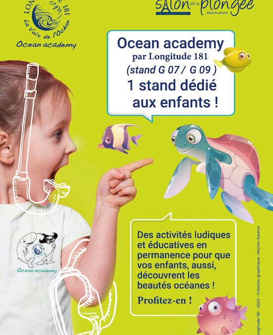 Nouveauté : Ocean Academy, un stand enfants au Salon de la plongée
