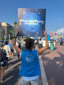 Banderole Protected Means Protected 'Protéger l’Océan c’est Protéger la Vie'
