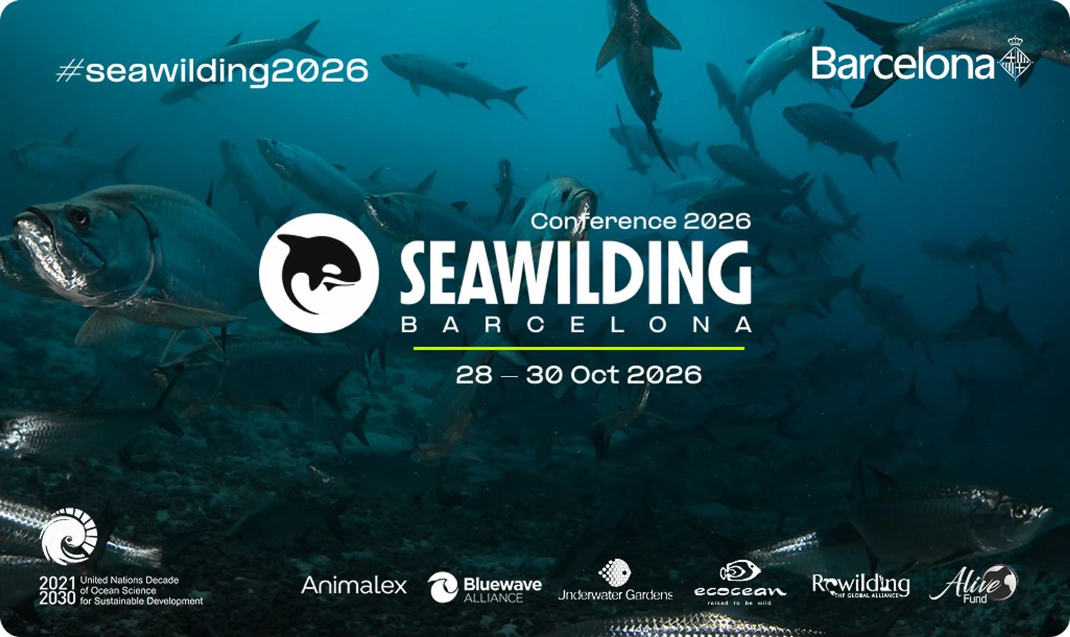 Affiche de la Conférence Seawilding 2026, du 28 au 30 octobre à Barcelone Affiche de la Conférence Seawilding 2026, du 28 au 30 octobre à Barcelone
